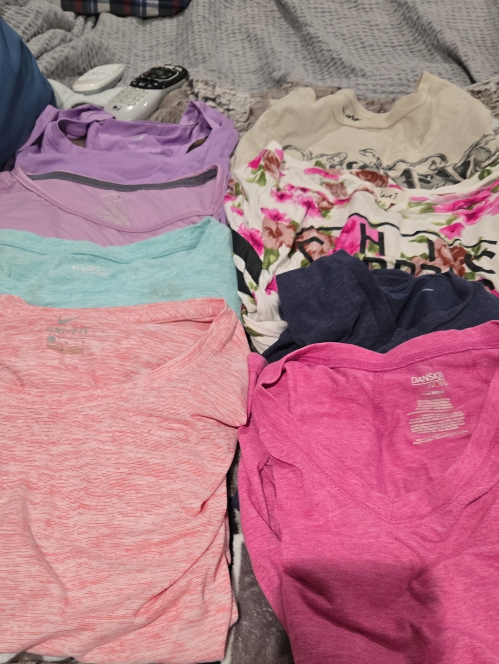 Danskin Pink V-Neck Athletic Tee